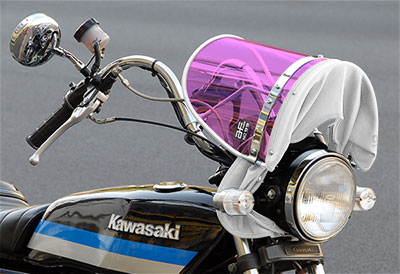 ピンク風防/フチ白 | 旧車バイクカスタムパーツのゼットファーザー 