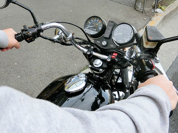 バイクハンドル　上等ハンドルNO1　20cm