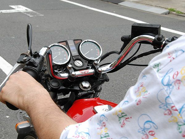 バイクハンドル　上等ハンドルNO1　20cm