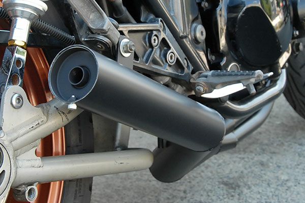 ZRX400/2イカシタショート管ZZYA管(ジーヤ管)ブラック