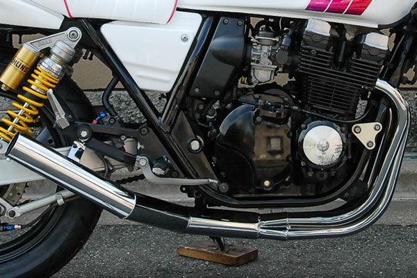 XJR400/S/R/R2イカシタショート管ZZYA管(ジーヤ管)メッキ