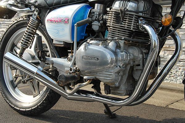 ホーク2　250/400ccイカシタショート管ZZYA管(ジーヤ管)メッキ