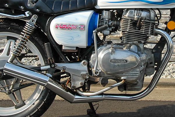 ホーク2　250/400ccイカシタショート管ZZYA管(ジーヤ管)メッキ