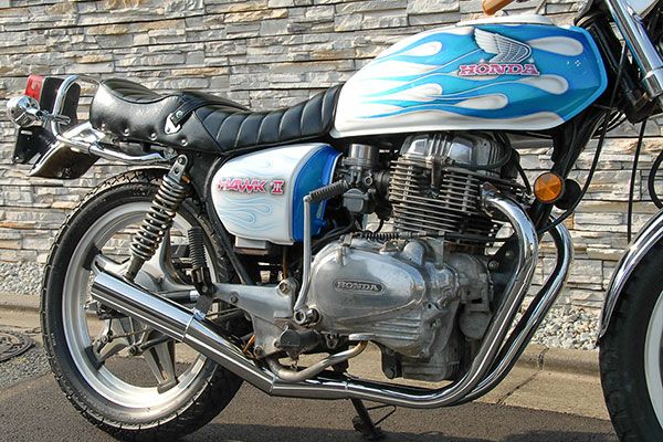 ホーク2　250/400ccイカシタショート管ZZYA管(ジーヤ管)メッキ