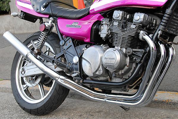 ZEPHYR ゼファー400コブラツイスト管メッキ マフラー