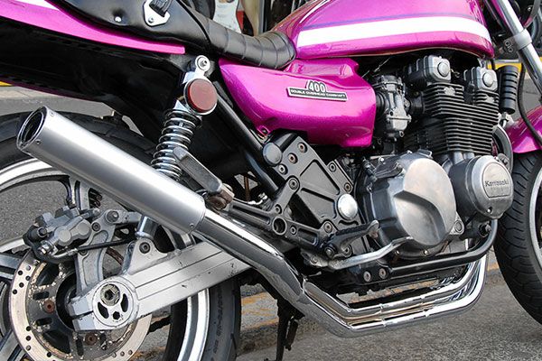 ZEPHYR ゼファー400コブラツイスト管メッキ マフラー