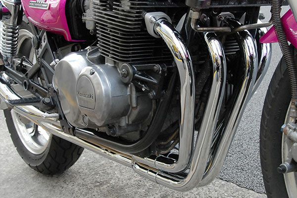 ZEPHYR ゼファー400コブラツイスト管メッキ マフラー