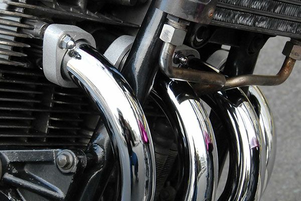 ZEPHYR ゼファー400コブラツイスト管メッキ マフラー