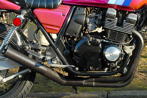 XJR400/S/R/R2イカシタショート管ZZYA管(ジーヤ管)ブラック