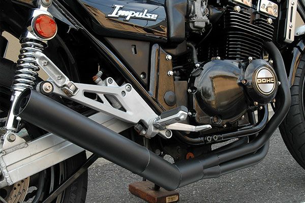 GSX400インパルスイカシタショート管ZZYA管(ジーヤ管)ブラック