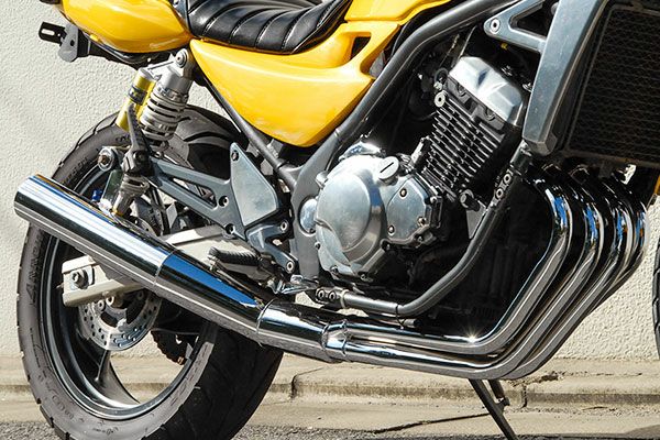 BALIUS(バリオス)2型80φ極太マフラーバズー管メッキ
