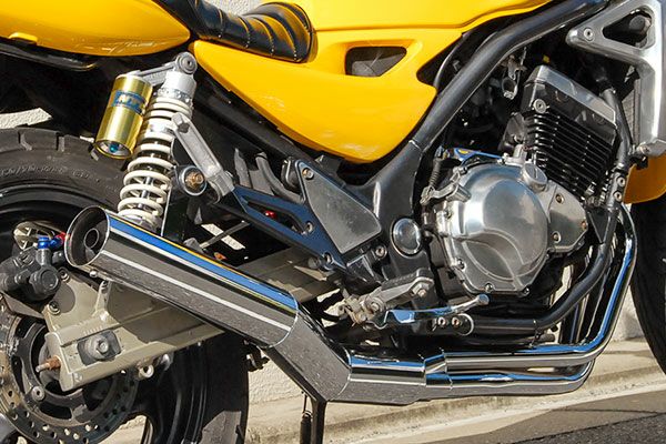 BALIUS(バリオス)2型80φ極太マフラーバズー管メッキ