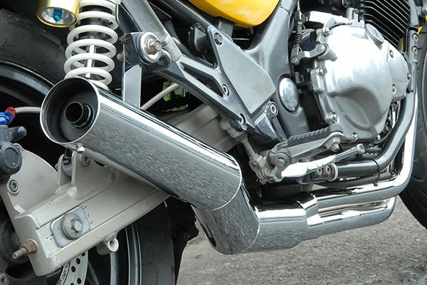 BALIUS(バリオス)2型80φ極太マフラーバズー管メッキ