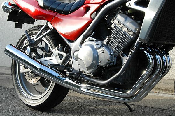 BALIUS(バリオス)1型80φ極太マフラーバズー管メッキ