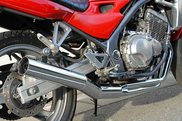 BALIUS(バリオス)1型80φ極太マフラーバズー管メッキ