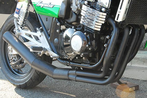 GSX400インパルス80φ極太マフラーバズー管ブラック