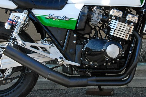 GSX400インパルス80φ極太マフラーバズー管ブラック