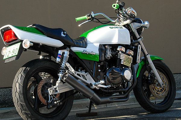 GSX400インパルス80φ極太マフラーバズー管ブラック