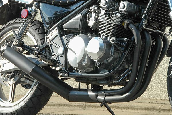 ゼファー400/χ80φ極太マフラーバズー管ブラック
