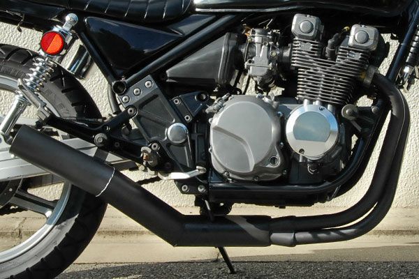 ゼファー400/χ80φ極太マフラーバズー管ブラック