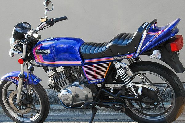 GSX250/400Eザリ用極太メッキゴム巻タンデムバー