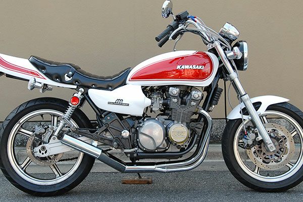 ゼファー400/χイカシタショート管ZZYA管(ジーヤ管)メッキ