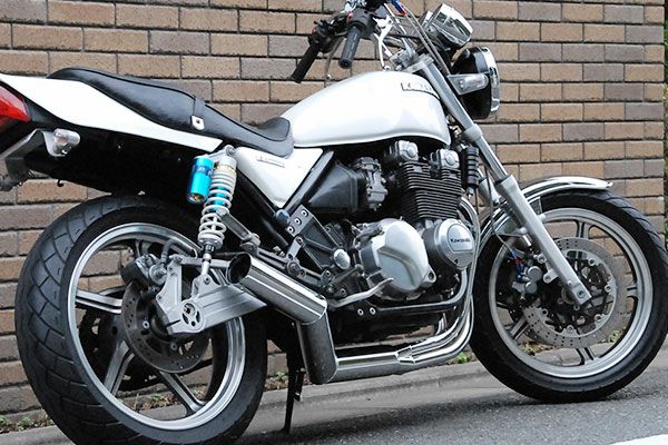 ゼファー400/χイカシタショート管ZZYA管(ジーヤ管)メッキ