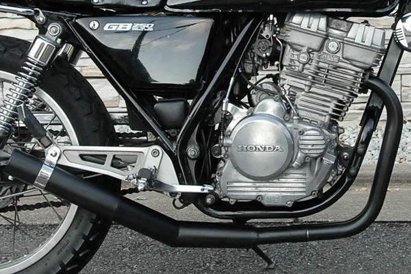 GB250クラブマン用ショート管分割式秘密の集合管ブラック