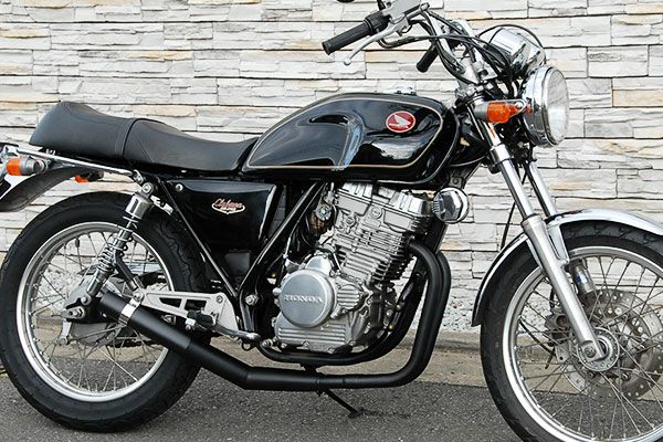 GB250クラブマン用ショート管分割式秘密の集合管ブラック