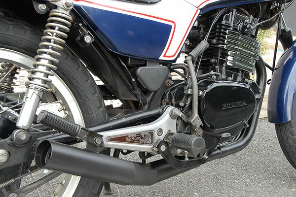 CB250RS/-Z/-ZR用ショート管分割式秘密の集合管ブラック