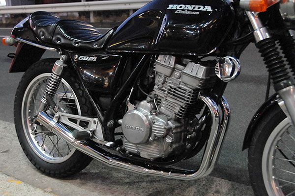 GB250クラブマン用ショート管分割式秘密の集合管メッキ