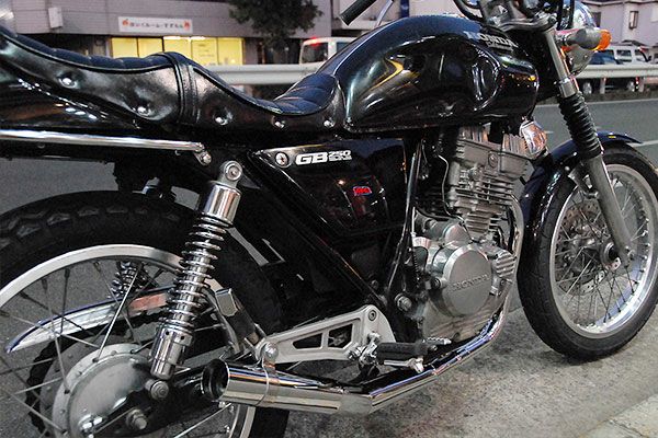 GB250クラブマン用ショート管分割式秘密の集合管メッキ