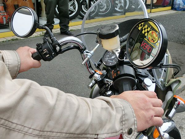 バイクハンドル　タレハン一番シボリ