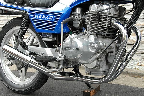 ホーク3/N　250/400ccイカシタショート管ZZYA管(ジーヤ管)メッキ