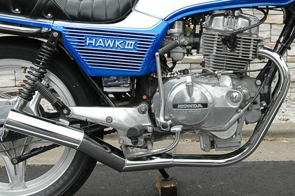 ホーク3/N　250/400ccイカシタショート管ZZYA管(ジーヤ管)メッキ