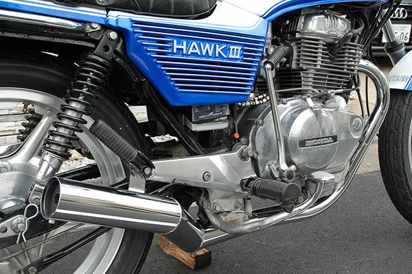 ホーク3/N　250/400ccイカシタショート管ZZYA管(ジーヤ管)メッキ