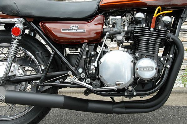 Z1/Z2/Z750FKZ900/機械曲げ80φ極太マフラーバズー管ブラック