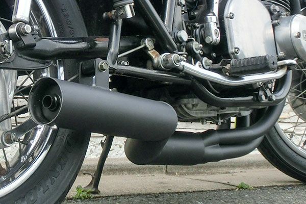 Z1/Z2/Z750FKZ900/機械曲げ80φ極太マフラーバズー管ブラック