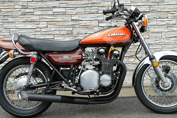 Z1/Z2/Z750FKZ900/機械曲げ80φ極太マフラーバズー管ブラック