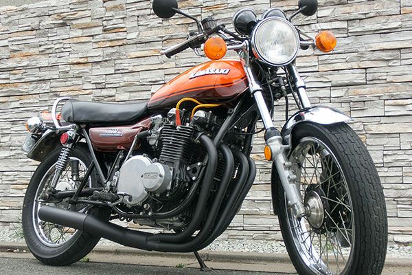 Z1/Z2/Z750FKZ900/機械曲げ80φ極太マフラーバズー管ブラック