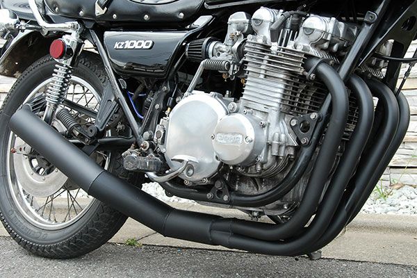 KZ1000/Mk2Z750FXⅠ/機械曲げ80φ極太マフラーバズー管ブラック