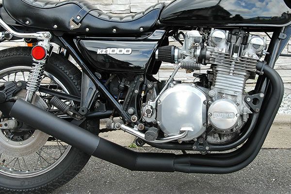 KZ1000/Mk2Z750FXⅠ/機械曲げ80φ極太マフラーバズー管ブラック