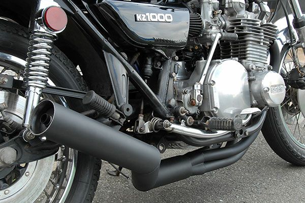 KZ1000/Mk2Z750FXⅠ/機械曲げ80φ極太マフラーバズー管ブラック