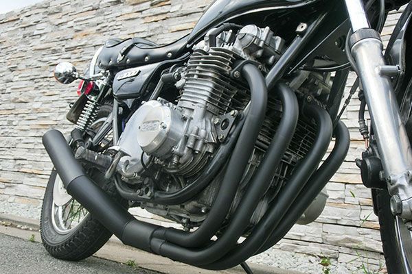 KZ1000/Mk2Z750FXⅠ/機械曲げ80φ極太マフラーバズー管ブラック