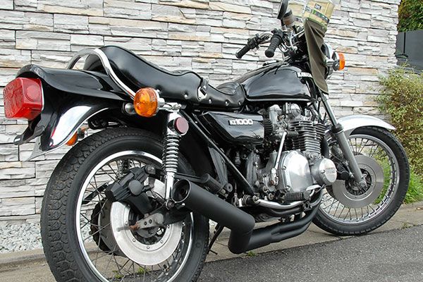 KZ1000/Mk2Z750FXⅠ/機械曲げ80φ極太マフラーバズー管ブラック