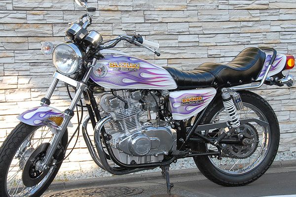 GS400/E用メッキゴム巻きタンデムバー