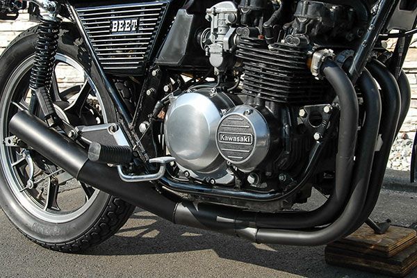 Z400FXイカシタショート管ZZYA管ブラック | 旧車バイクカスタムパーツ 
