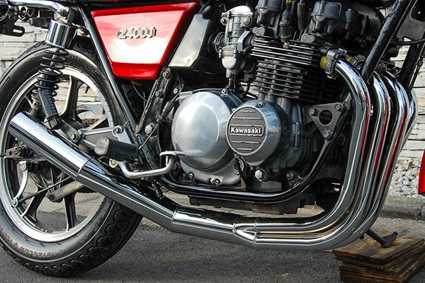 Z400FXイカシタショート管ZZYA管(ジーヤ管)メッキ