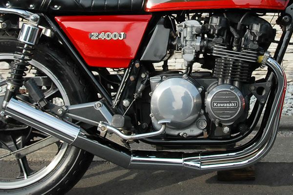 Z400FXイカシタショート管ZZYA管(ジーヤ管)メッキ