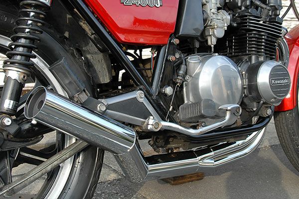 Z400FXイカシタショート管ZZYA管(ジーヤ管)メッキ